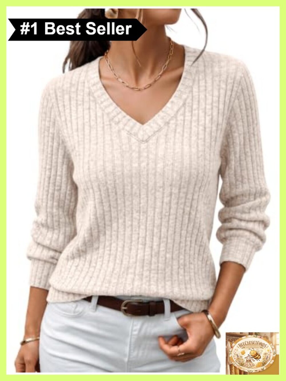Womens V Neck Long Sleeve Lightweight Sweater Pullover Fall Winter Top